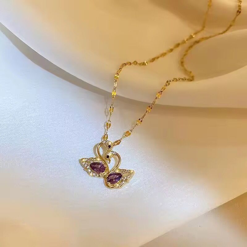 Purple sawan pendent(24k gold plated)
